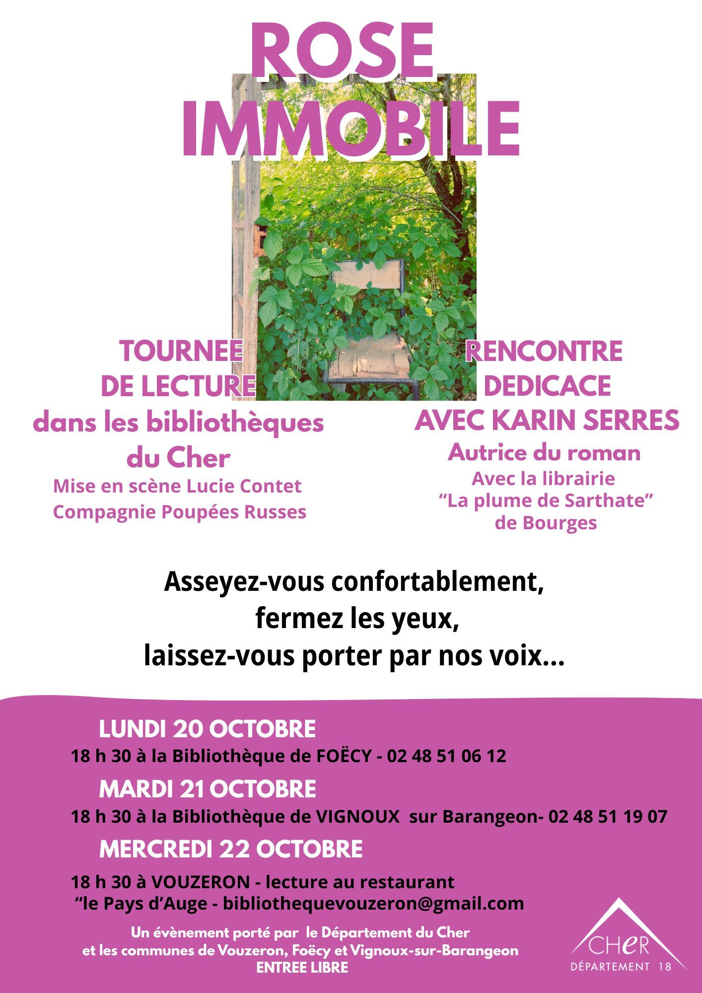 Rose immobile affiche